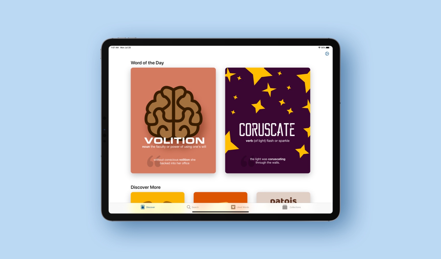 Designed for iPad case study; Image of iPad
