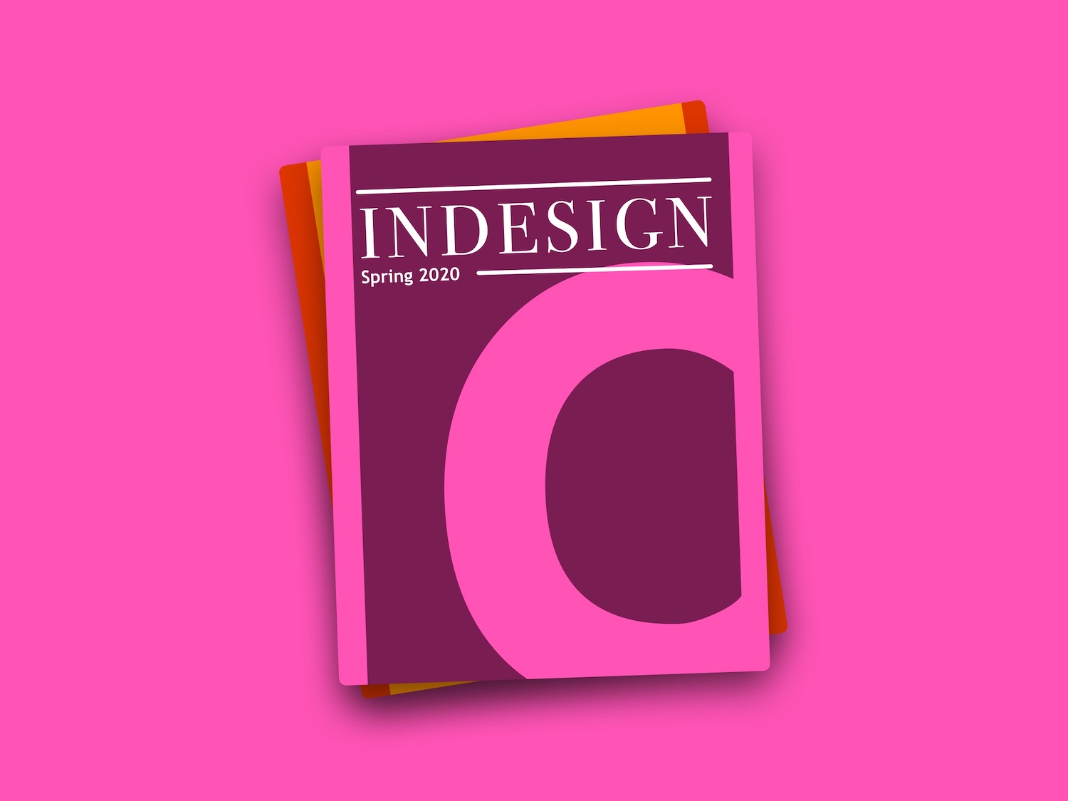 Adobe InDesign Icon: Bunch of Magazines.