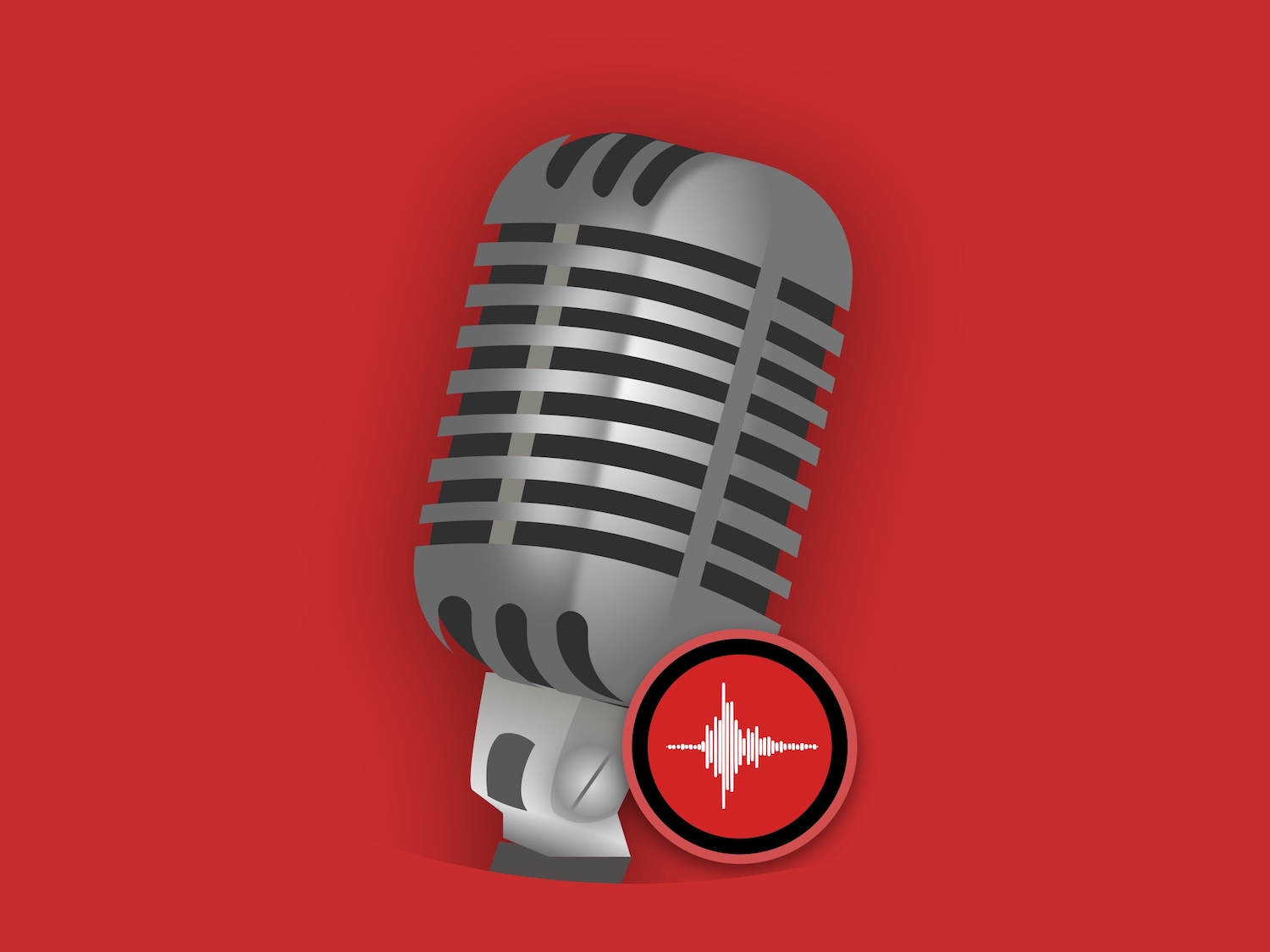 Voice Memos Icon: Recording Microphone