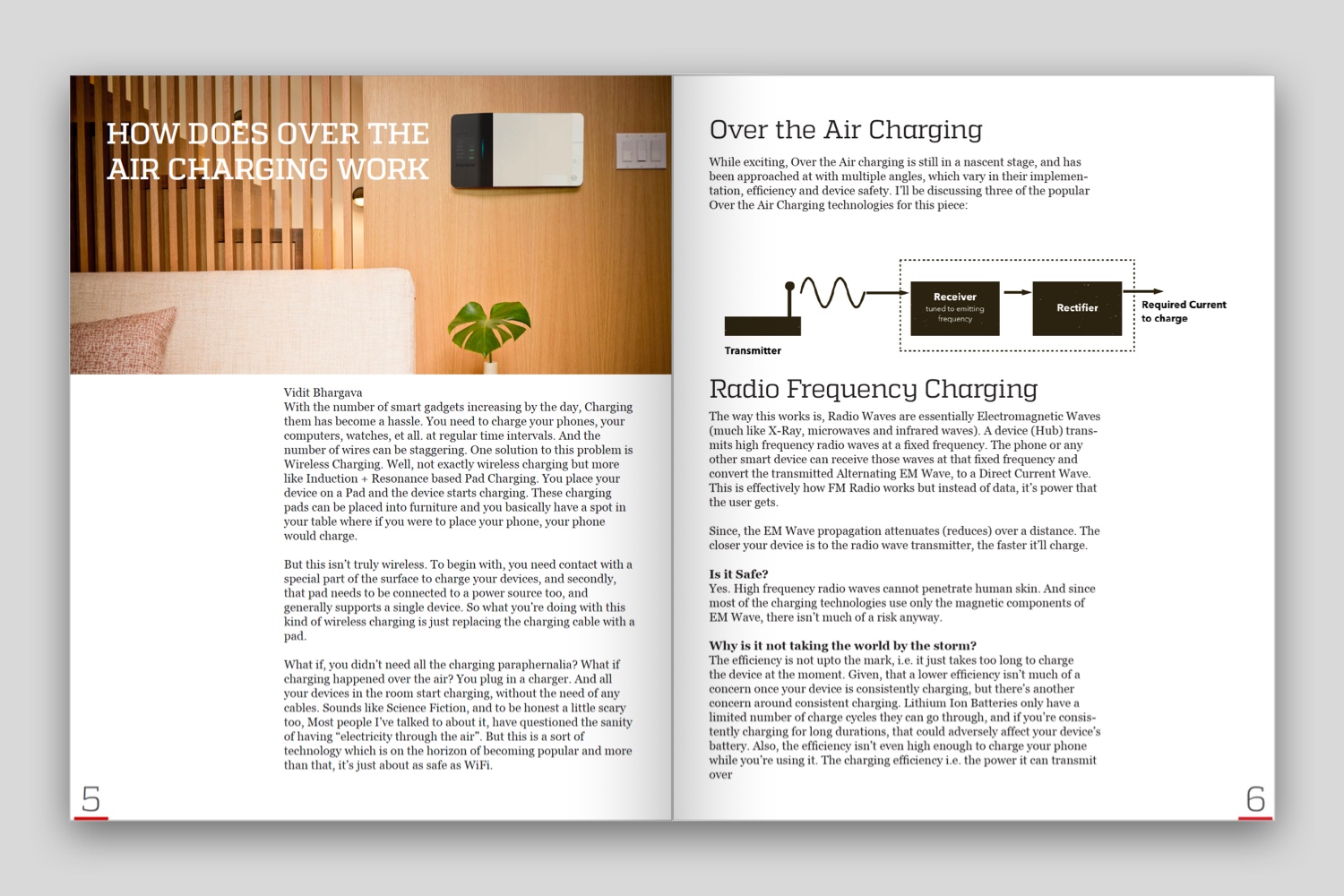 Explaining Concepts: Image of article from eZine explaining the concept of Over the Air Charging