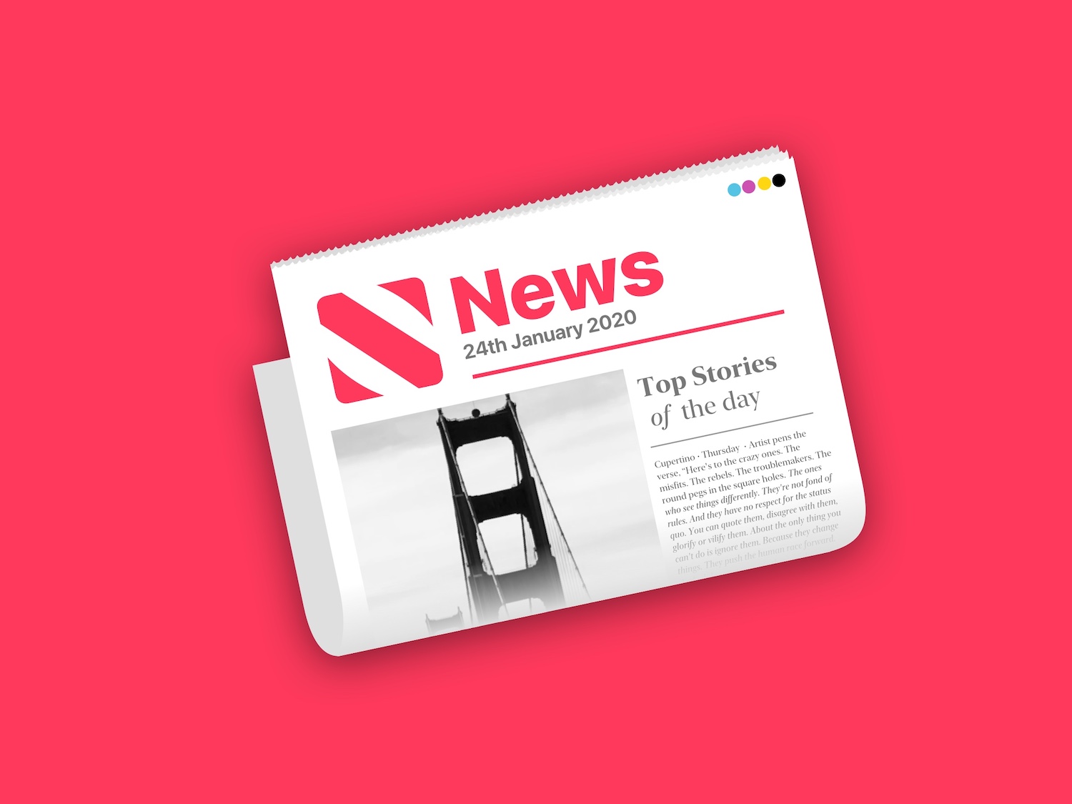 News Icon: A folded newspaper